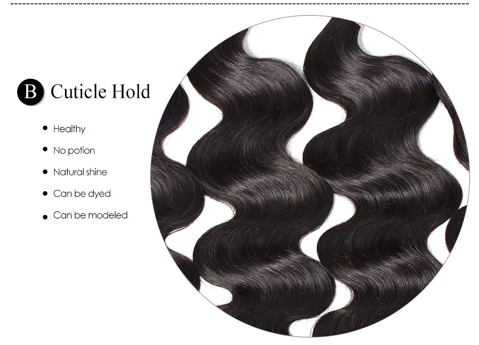 Longqi волосы бразильские волосы Weave Связки с закрытием тела волнистые волосы 4 Связки с закрытием три/средний/три части