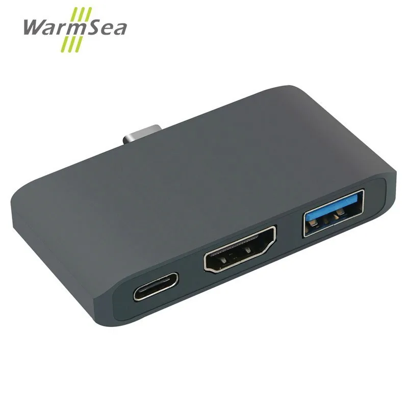 USB C к HDMI адаптер для samsung DeX станции рабочего опыта для Galaxy Note8/S8/S8+/S9/S9+, nintendo Switch, MacBook Pro 2 - Цвет: Серебристый