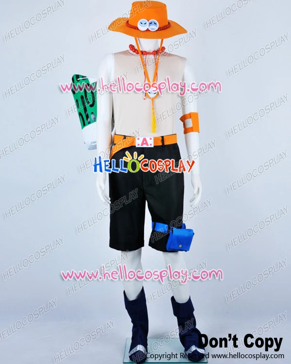 One Piece Cosplay Portgas D Ace Costume Full Ver H008 in Anime Costumes 