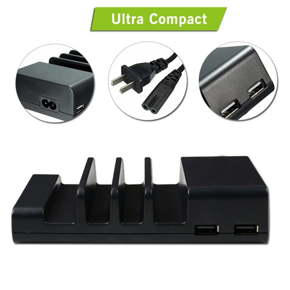 Зарядная станция с 4 USB портами для iphone X /8 настольная зарядная док несколькими