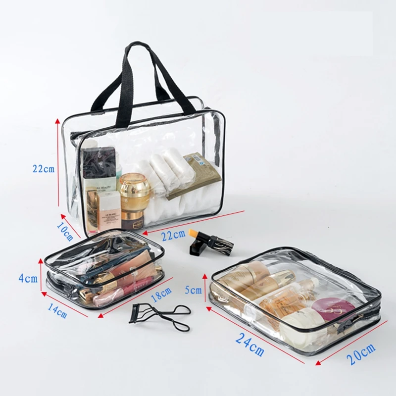 Transpa Clear Travel Cosmetic Bags Pvc Leather Zipper Makeup Cosmetic Bags Pvc Leather Zipper Makeup