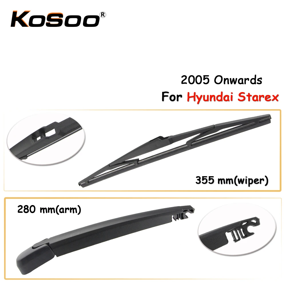KOSOO Auto Rear Car Wiper Blade For Hyundai Starex,355mm 2005 Onwards