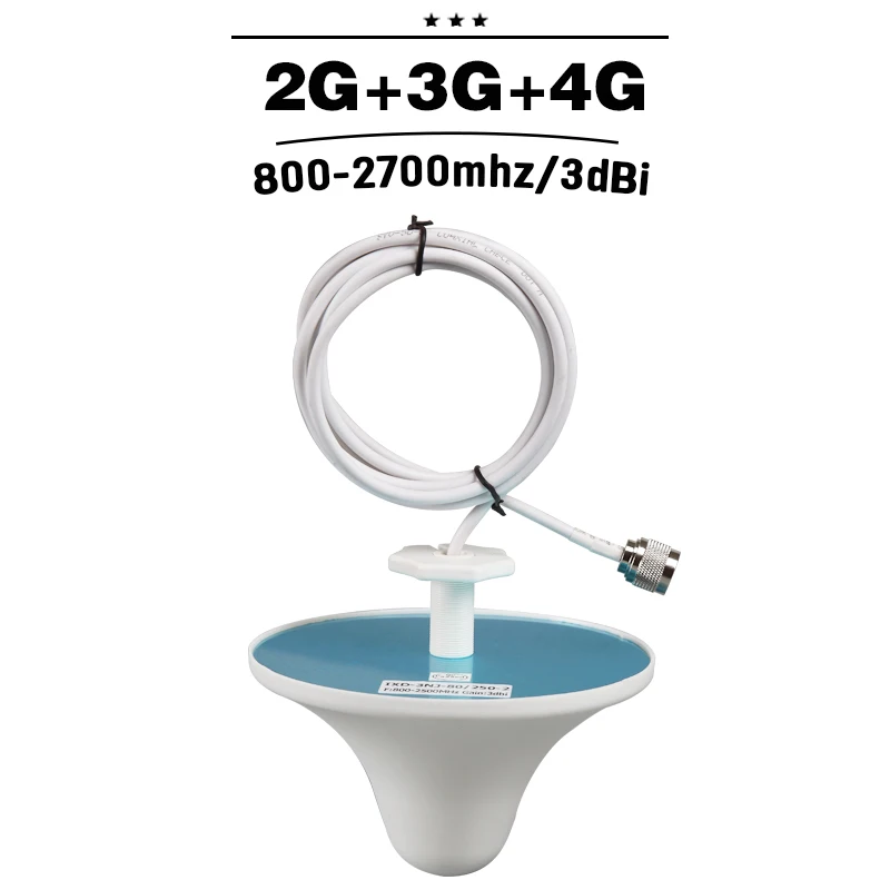 Внутренняя стандартная GSM 4G N Антенна 800 2700 Гц 3dBi с кабелем 2 м для мобильного