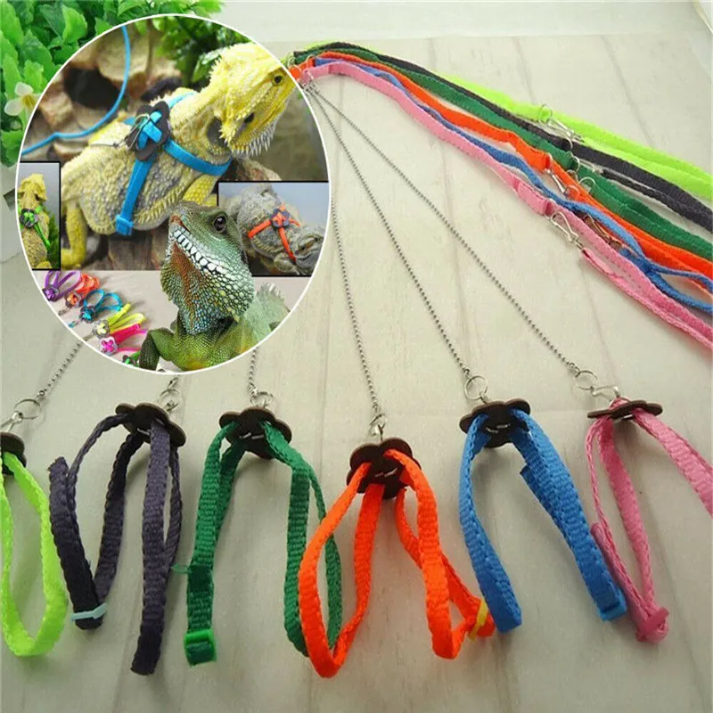 

Bearded Dragon Reptile Lizard Gecko Critters Adjustable Harness Leash Keep Rope