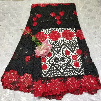 

High Quality Material Guipure Lace Fabric +Stones 2019 New African Lace Fabric Latest African French Guipure Lace 2l3065-1484