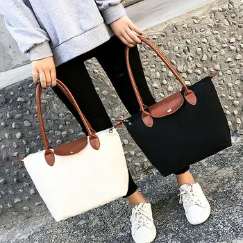 

2019 New Women CanvasToes Large Capacity Solid Simple Casual Handbag Shoulder Satchel Tote Bag