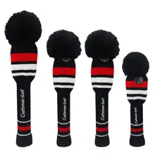 Гольф-мастер набор головных уборов шерстяной помпон Гольф головной убор вязаные головные уборы для гольф клуба водителя фарвэй гибрид