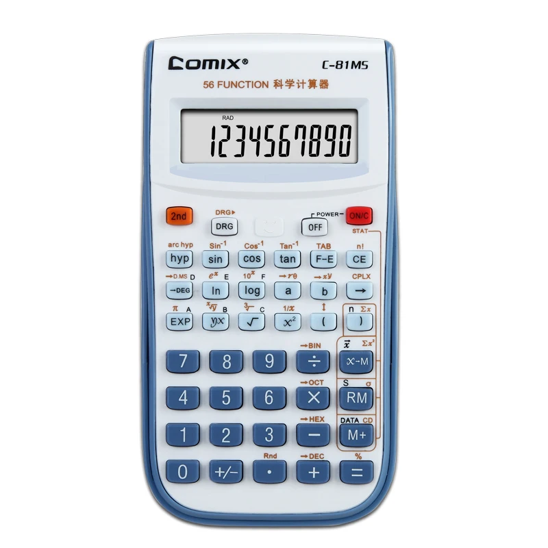 

C-81MS Scientific Calculator 56 Functions Students Portable Mini Computer Sky Blue Calculadora Cientifica Office Hesap Makinesi