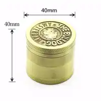 50 stks/partij 2016 Cool 4 Lagen Zinklegering Kruidengrinder moedor Tabacco grinder gemüse diameter 40mm crusher kerstcadeau