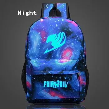 

Anime Fairy Tail Printing Casual Backpack Luminous School Bags Travel Bag Nylon Knapsack