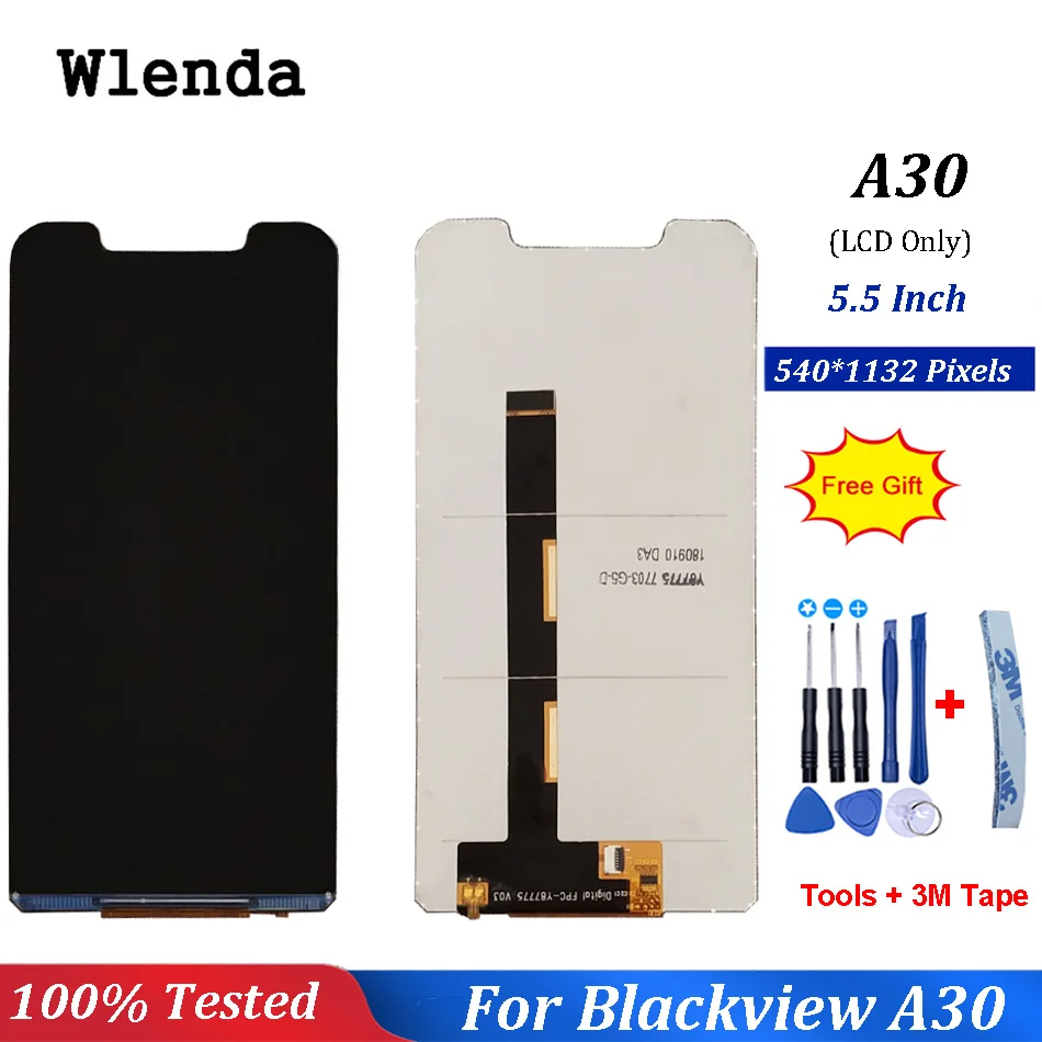 

For Blackview A30 LCD Display Only Assembly Replacement With Tools +3M Adhesive For Blackview A30