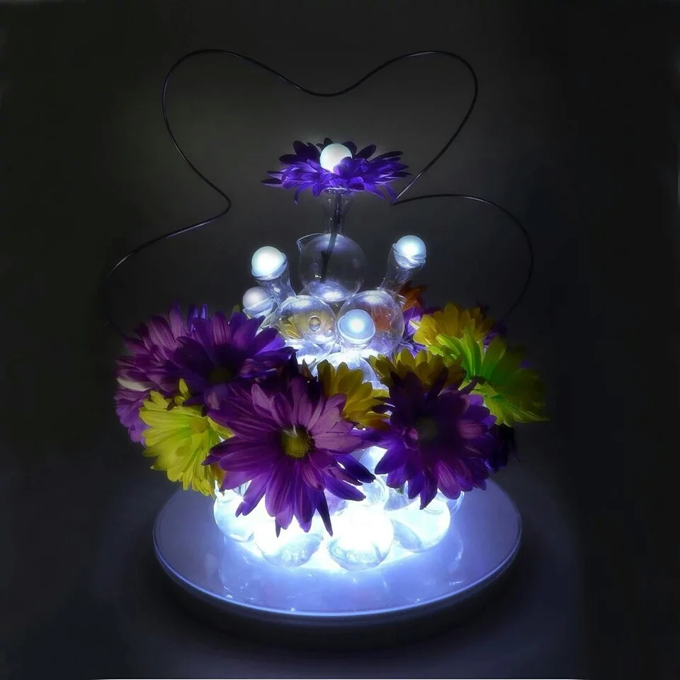 New 10/30/50pcs LED Pearls Glowing Floor Lamp Mini Berry Night Light LED Outdoor Garden Christmas Holiday Party Decor Lighting