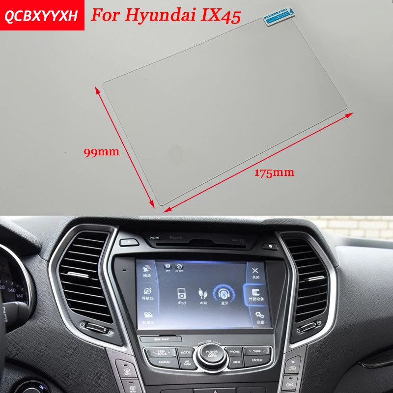

Car Sticker 8 Inch GPS Navigation Screen Steel Protective Film For HYUNDAI Grand SANTAFE IX45 Control of LCD Screen Car Styling
