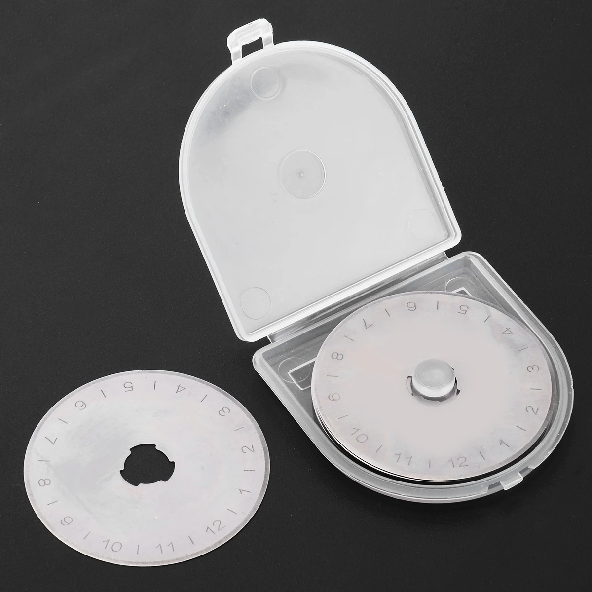 10pcs 45mm Rotary Cutter Blades with Scale Patchwork Fabric Leather Craft Circular Paper Colth Cut Refill Sewing Quilting