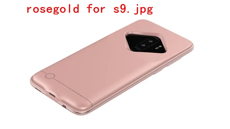 Чехол-зарядка для samsung Galaxy S9 4200 мА/ч, и S9 плюс 5200 с зарядным устройством для внешнего Перезаряжаемые Батарея Зарядное устройство чехол Мощность банк крышка - Цвет: rosegold for s9