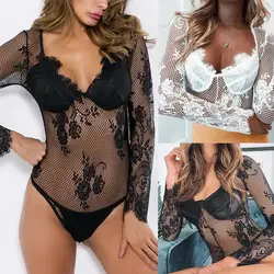 Женский цельный сексуальный Тедди Babydoll кружевное белье боди комбинезоны пижамы сексуальные эротические костюмы