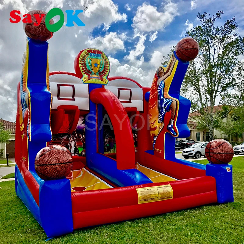 US $999.00 Giant Inflatable Basketball Hoop Shoot Basketball Inflatable Game with Blower for Playing Center 2 Sizes