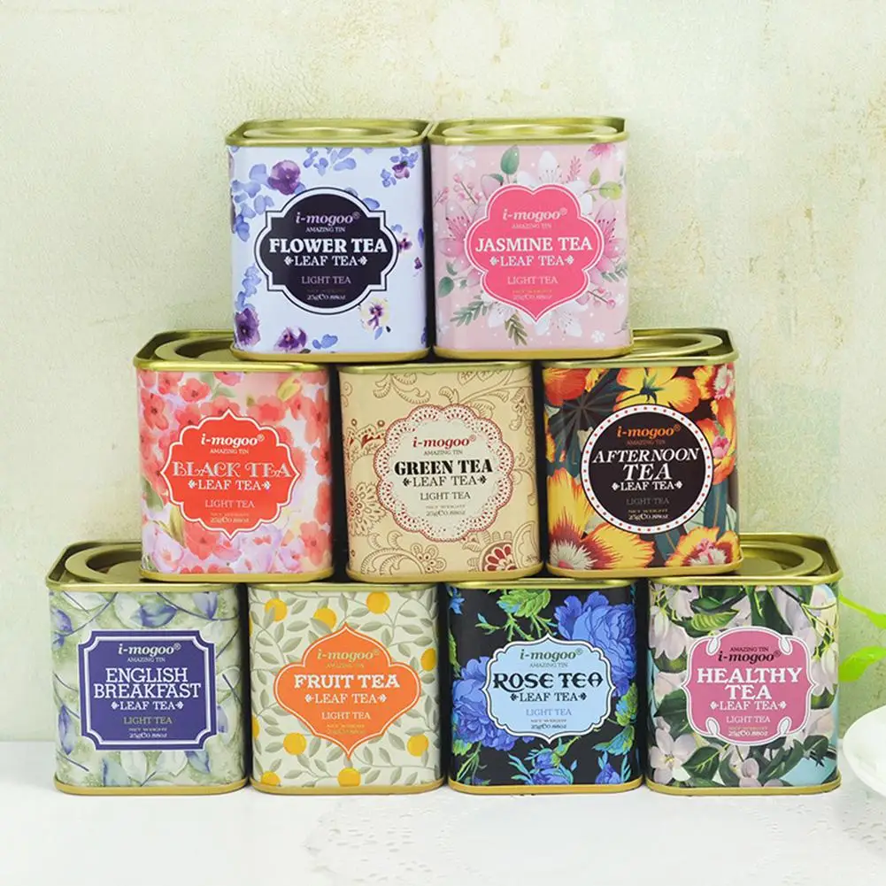

1Pc Fashion Flower Tinplate Candy Gift Tea Storage Box Pry Cover Party Cookie Jar Snacks Pot Birthday Party Gift