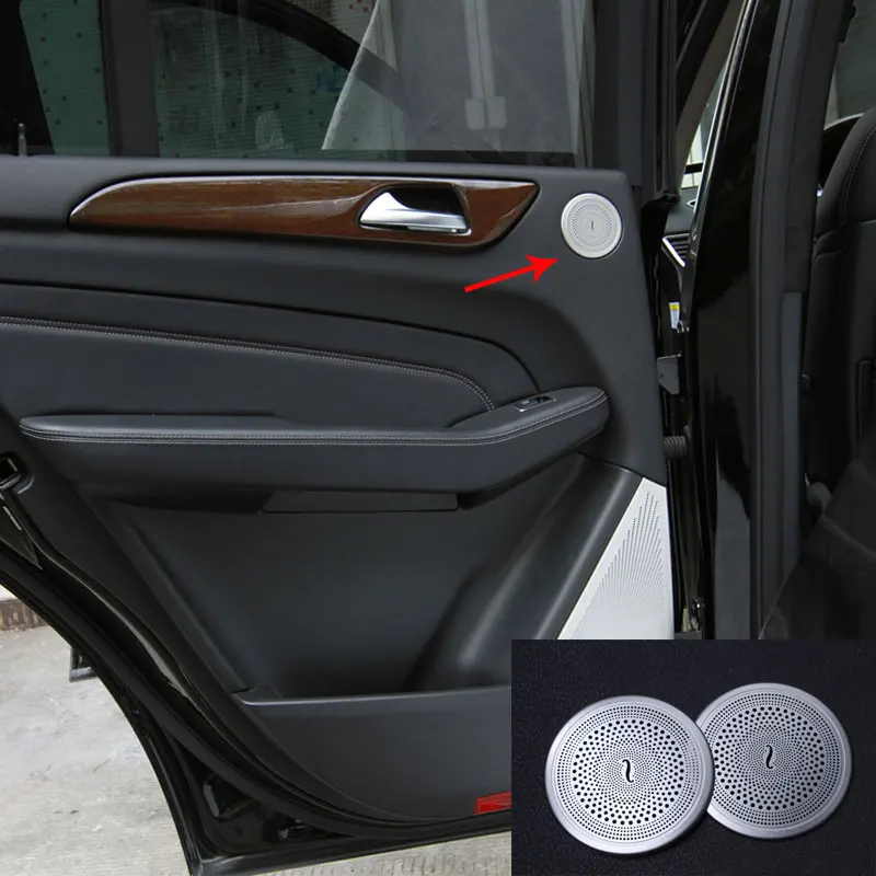 Us 168 2pcs Car Styling Car Audio Cover Door Speaker Sticker For Mercedes Benz Gle Ml W166 Gle Coupe C292 Gl Gls X166 Car Accessories In Interior