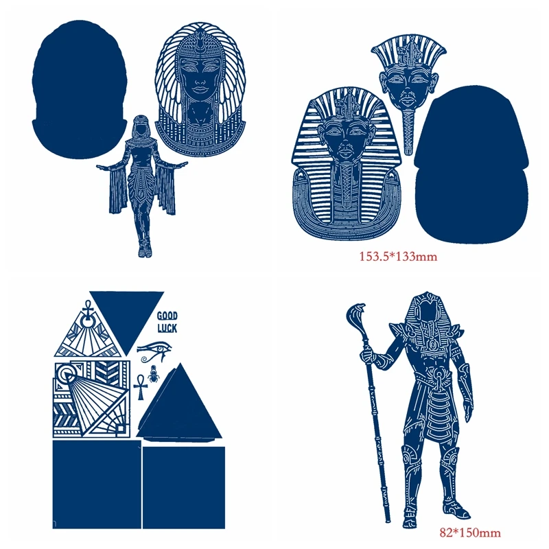 

Egyptian Pyramids Pharaoh Metal Cutting Dies Stencils for DIY Scrapbooking Photo Album Decorative Embossing Crafts Supplier Die