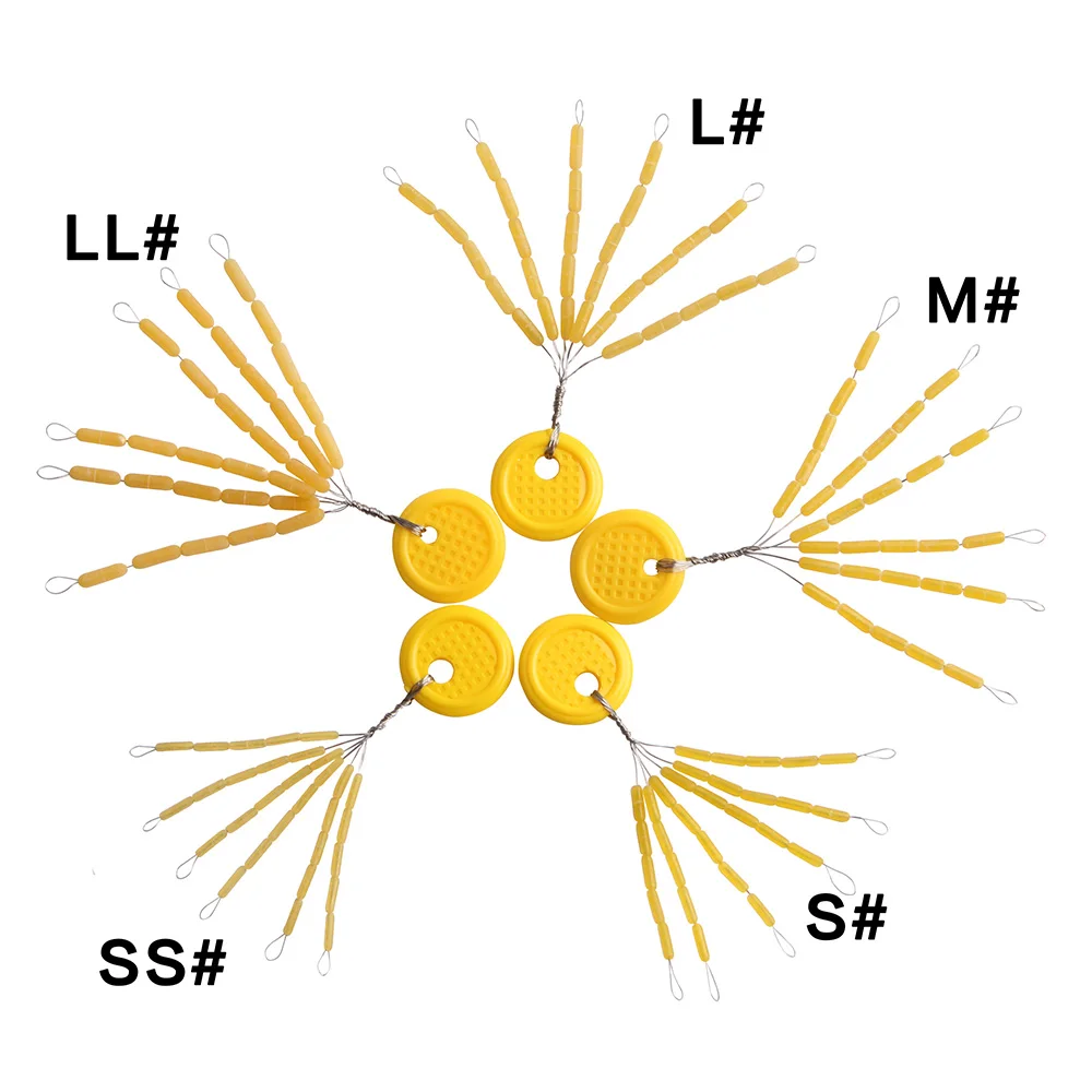 Hyanea 210 шт/лот резиновый цилиндр Плавающий поплавок стопоры пробел Боббер соединитель линия для рыболовных снастей