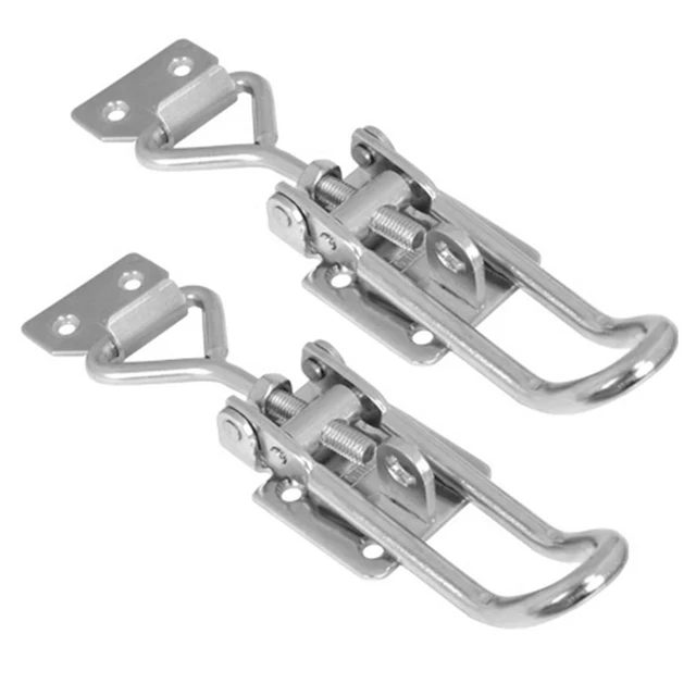 2Pcs 304Stainless Steel Adjustable Toggle Latch Catch Lock Speed Clamp