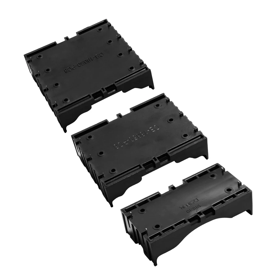 

50PCS 1x 2x 3x 4x 18650 Black Plastic Battery Case DIY Series Storage Holder With Bronze Pins for Battery Rechargeable AA