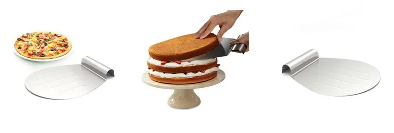 Stainless Steel Cake Baking Tools Cake Pizza Shovel Transfer Cake Tray Moving Plate Cake Lifter DIY Baking & Pastry Tools2