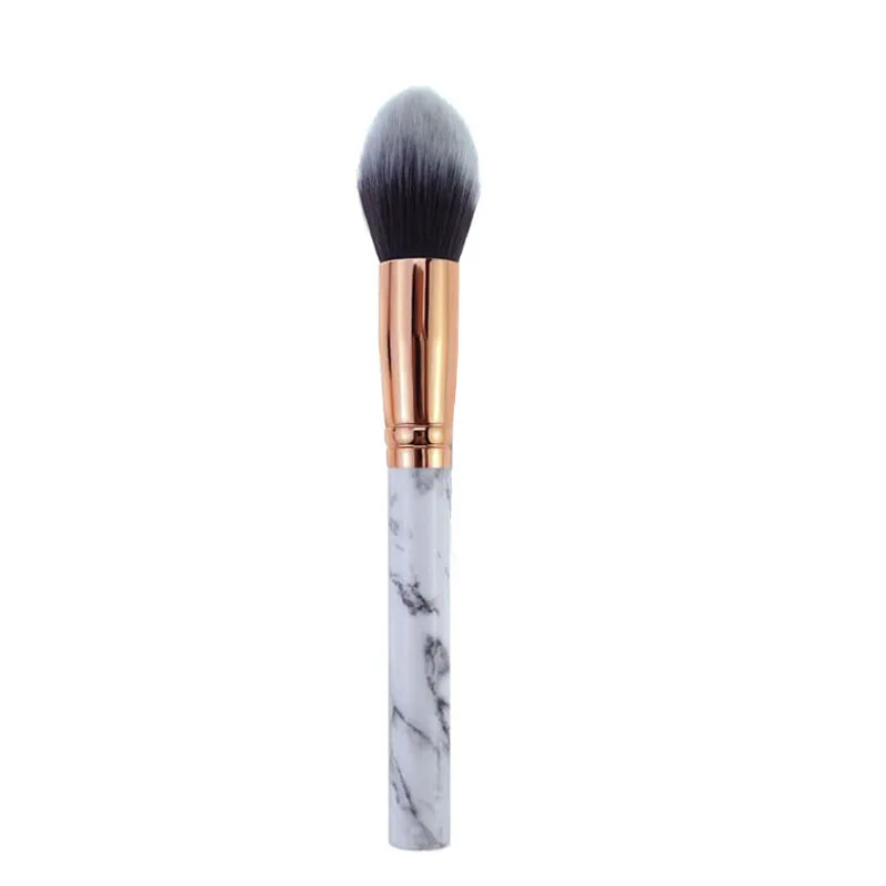 

1PCS Marble Tapered Highlighter Makeup Brush Highlighting Contour Powder Foundation Blusher Face Brush Synthetic Bristles