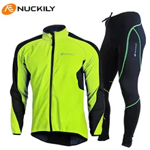 NUCKILY Men Cycling Jersey Winter Ropa Ciclismo Thermal Fleece Bike Clothing Set Sportswear MTB Road Bicycle Cycling Jersey Set