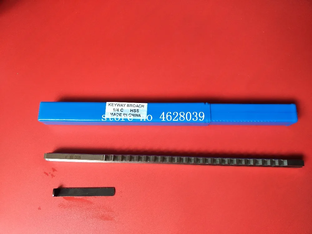 

1/4 C Push-Type Keyway Broach Inch Size HSS Broach Cutting Cutter CNC Machine Tool Top Quality
