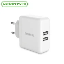NTONPOWER мобильного телефона зарядное устройство В 5 в 3A для iPhone X 8 7 6 iPad Dual USB зарядное устройство с европейской вилкой Xiaomi портативный Smart зарядки
