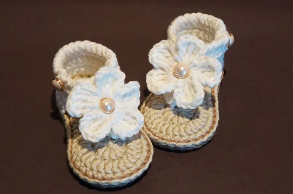 Chaussures De Bebe Fille Sandales Pour Bebe En Crochet Tongs De Bebe En Crochet Chaussures De Bebe Blanc Casse Aliexpress