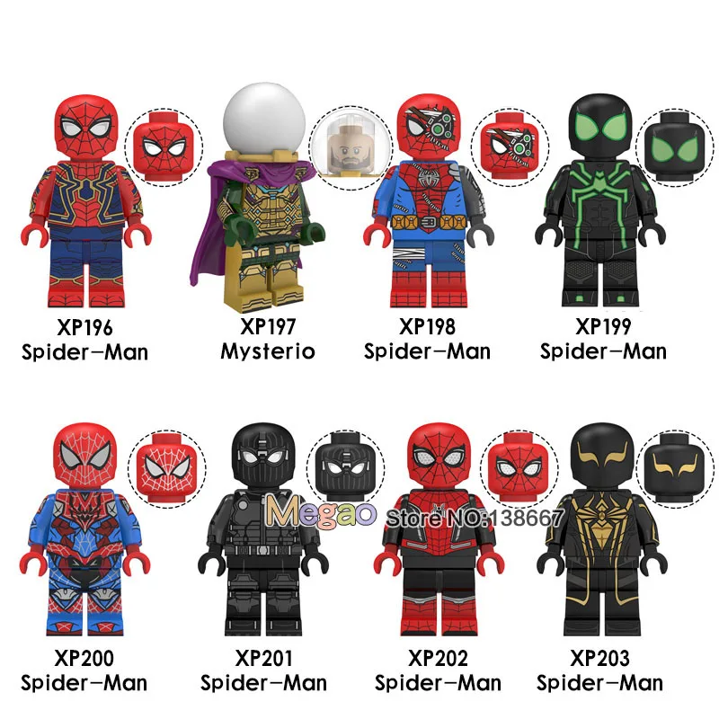 

Single Sale Spiderman Far From Home Movie Spider -Man Peter Parker Cyborg Venom Building Blocks Bricks Toys For Children