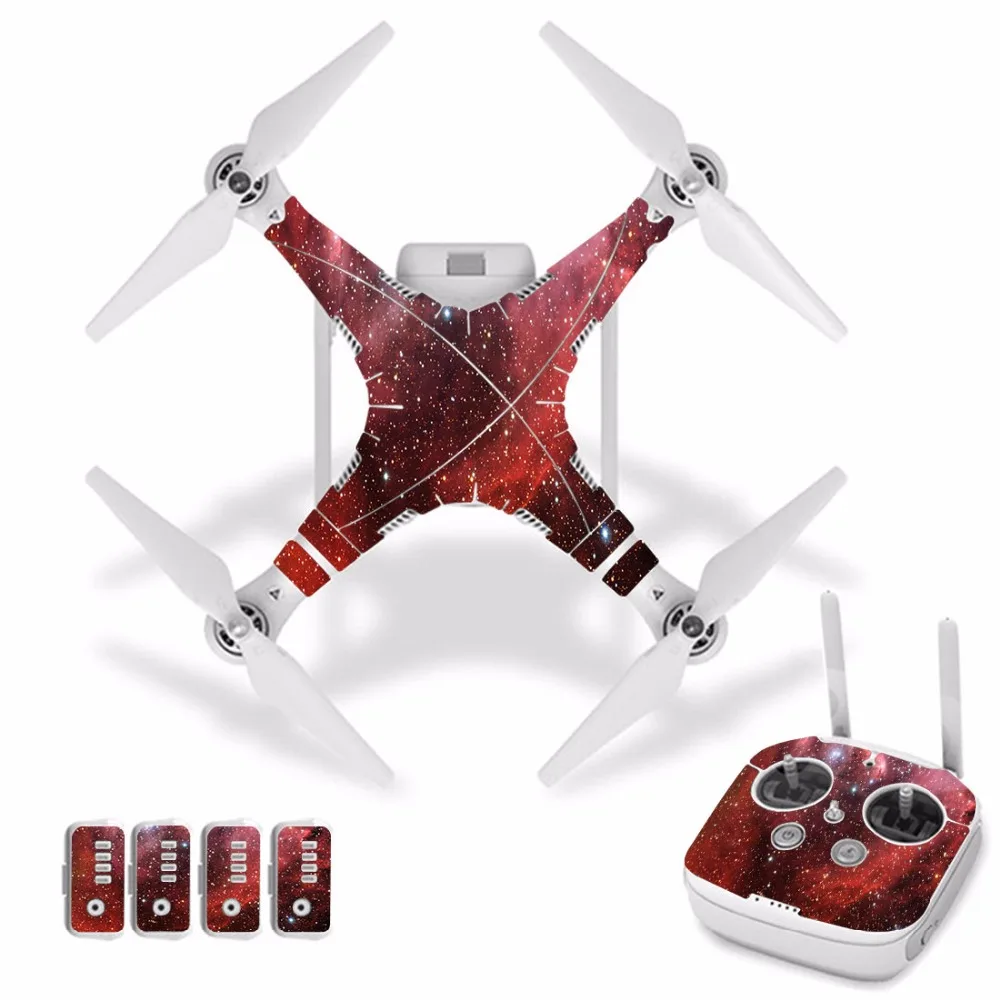 

[J30016] starry Waterproof PVC Decal Skin Sticker For DJI Phantom 3 Drone body protection film+remote Controller cover