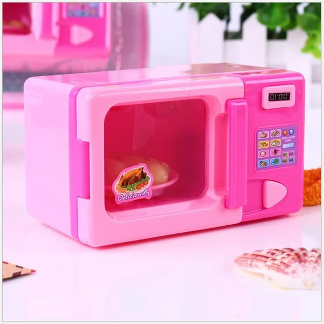 Kid Mini Cute Pink Microwave Oven Pretend Role Play Toy Educational Kid Mini Cute Pink Microwave Oven Pretend Role Play Toy Educational For Children Playing Kitchen