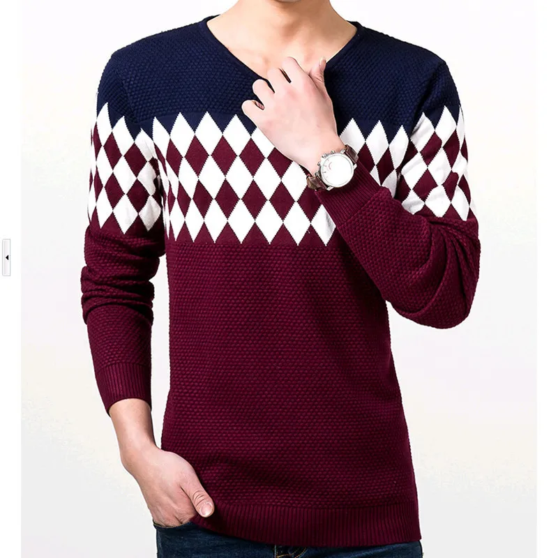 2015 new autumn brand sweater outfit men's silk cotton