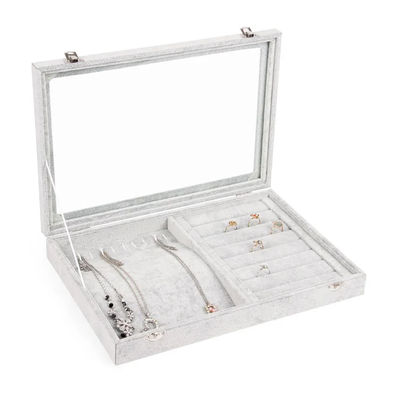 

New Jewelry Display Packing Box Ring Earring Case Necklace Pendants Display Storage Box Jewelry Accessories Organizer Case