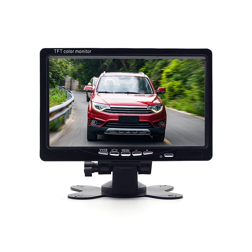 

Carsanbo 7 Inch TFT LCD Color Monitot Parking Monitor With Viewing Angle Adjustable Stand For Car Rear View Camera