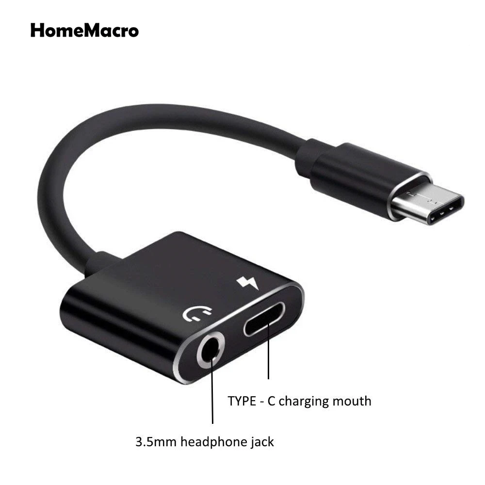 

2 in 1 USB Type C Cable Fast Charge to 3.5mm Audio Jack Headphone Adapter Converter Audio Charging for xiaomi redmi note 7 mi 9