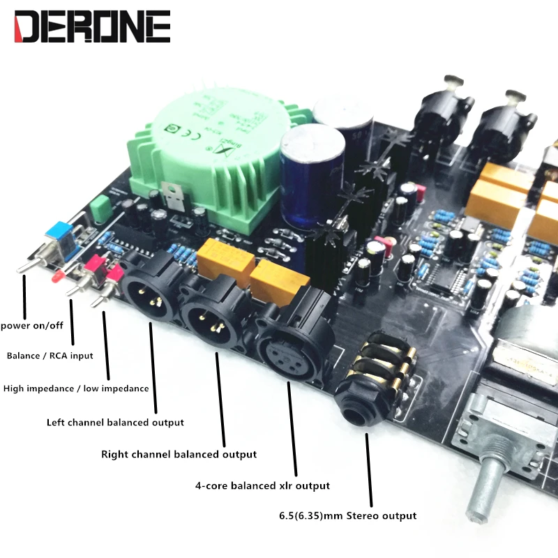 Full Balanced  Headphone Amplifier board  TPA6120