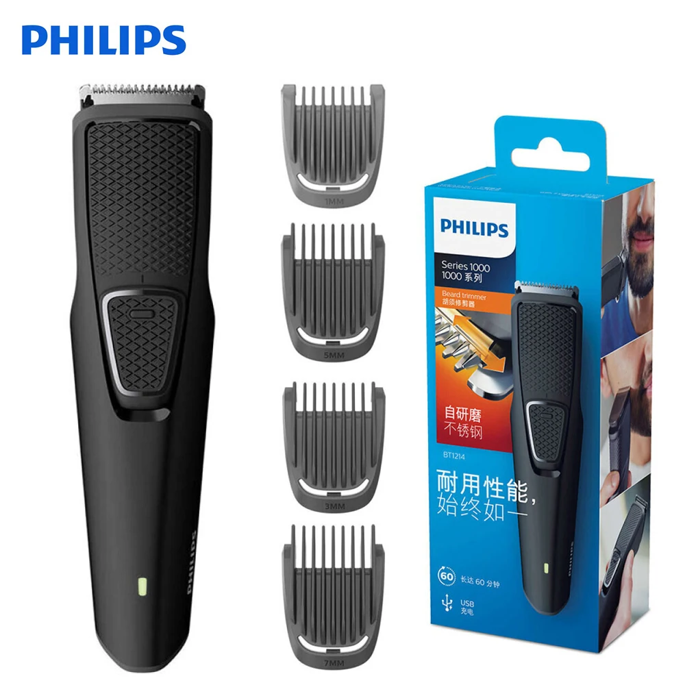 Philips BT1214 электробритва для салона с перезаряжаемым титановым лезвием мужской инструмент для укладки с триммером машинка для стрижки волос
