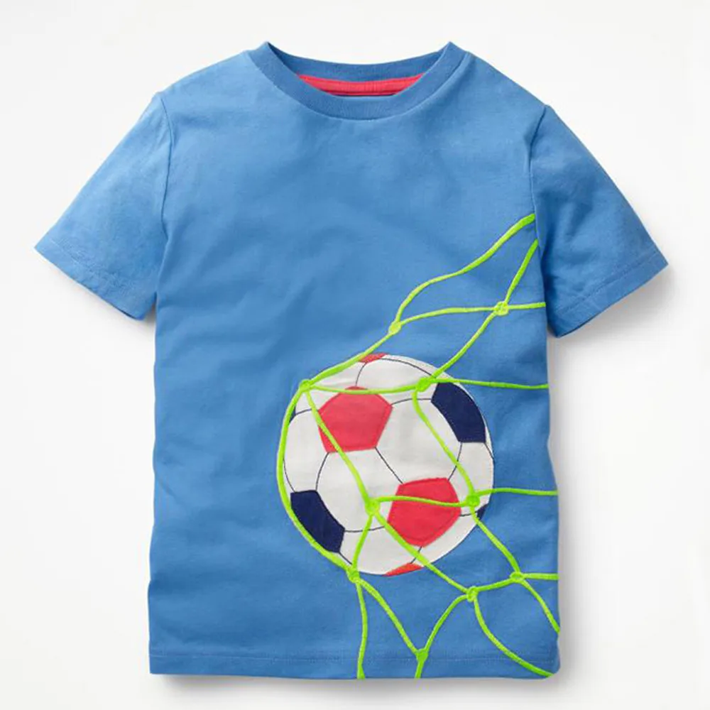

Baby Clothing Set Children's Sunshine Boy Short Sleeve Cartoon Volleyball Ball Net Print T-Shirt Top Outfits Kids Clothing
