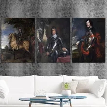 Home Decoration Print Canvas Art Wall Pictures Poster Canvas Printings Paintings England Anthony van dyck 3 Portrait ferrario краска масляная van dyck цвет 91 золото av1116bo91