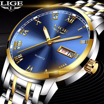 

LIGE Mens Watches Fashion Sports Top Brand Watch Men Luxury Business Casual Waterproof Stainless Steel Watches Relogio Masculino