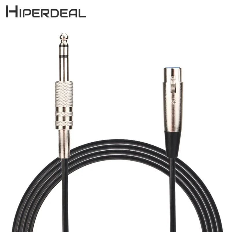 HIPERDEAL Новый 0 5 м XLR 3 контактный разъем 6 35 мм стерео экранированный микрофон аудио