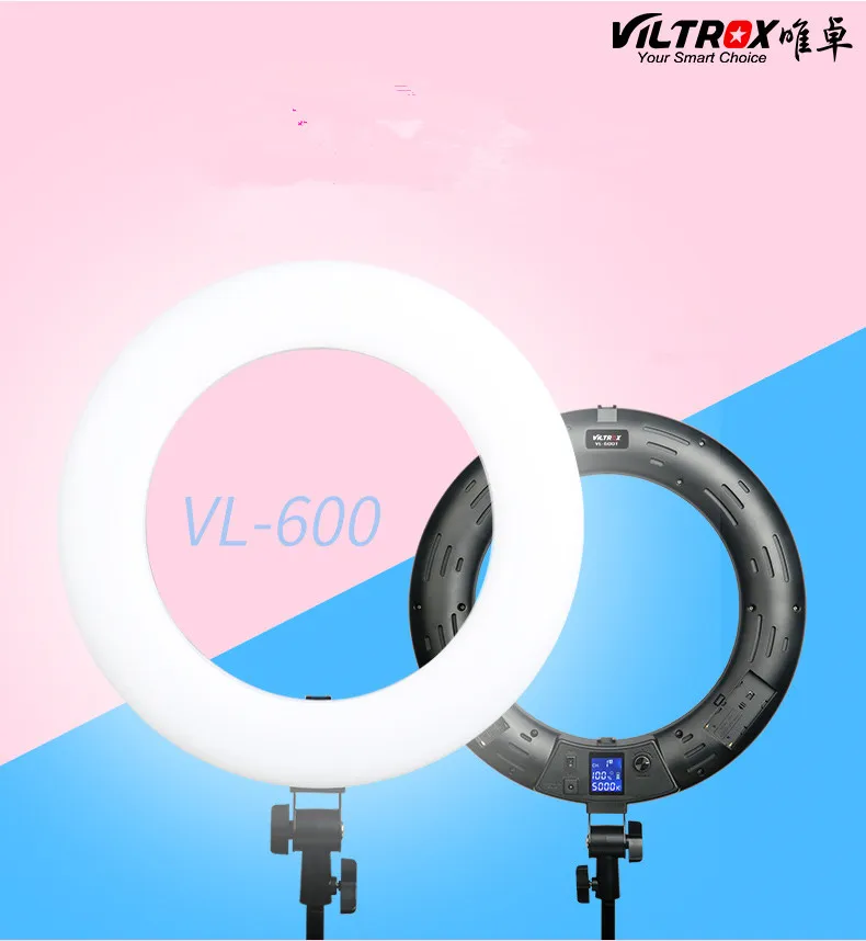 2018 Новый VILTROX VL 600T 3300 5600K ЖК панель светодиодная кольсветильник для камеры