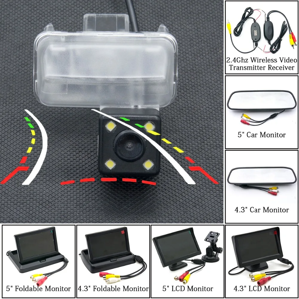 

Dynamic Trajectory Car Reverse Camera Parking Wirelss For Toyota Corolla Camry Highlander Kluger Vios EZ Peugeot 206 207 407 307