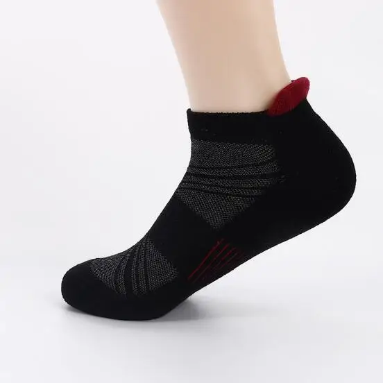 5 пар/лот, хлопок, мужские носки, компрессионные Дышащие носки для мальчиков, стандарт meias, качественные спортивные носки - Цвет: Черный