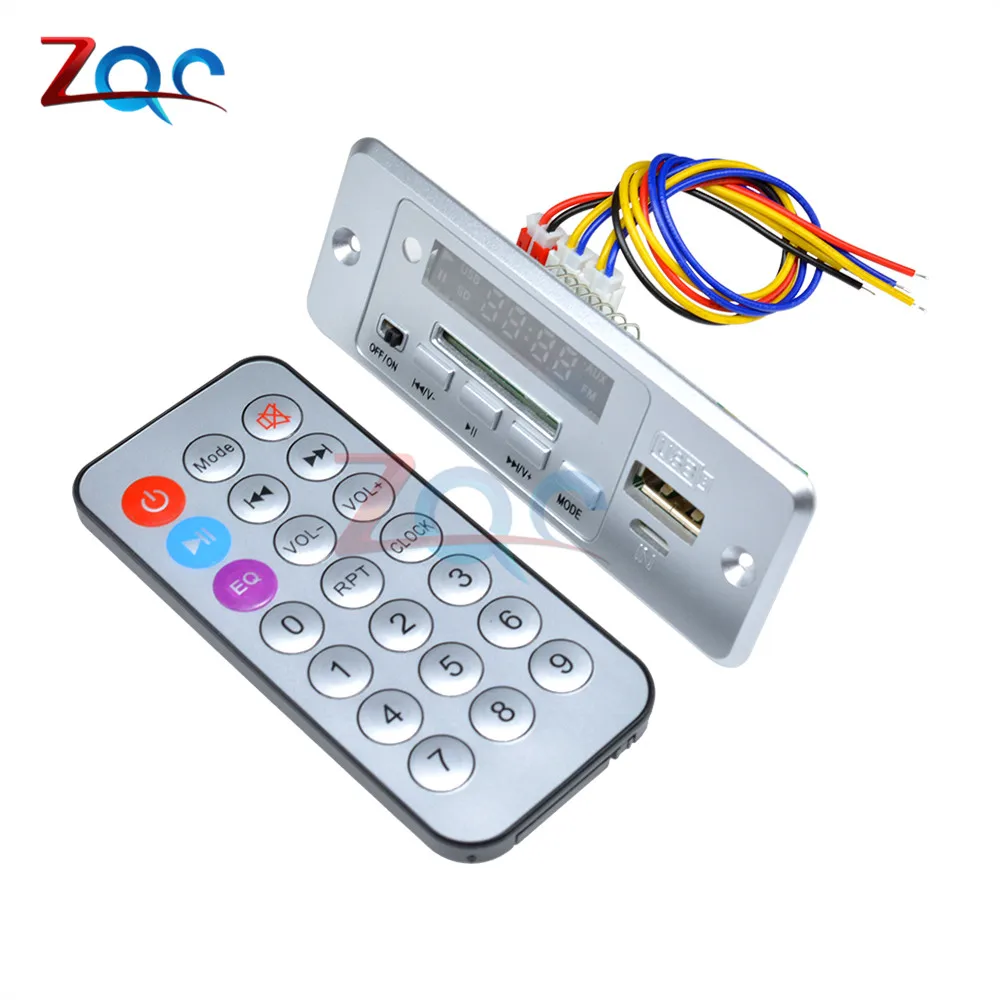 

5V Mini MP3 Decoder Board Bluetooth Call Decoding Module MP3 WAV U-Disk TF Card USB With 2*3W Amplifier Remote Controller